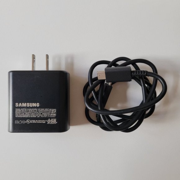 Samsung 45W USB-C Super Fast Charging Wall Adapter w/Type C Charging Cable OEM - Picture 1 of 6